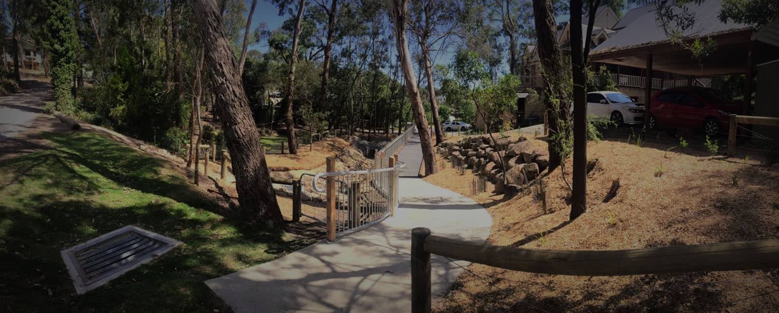 Path through wooded area